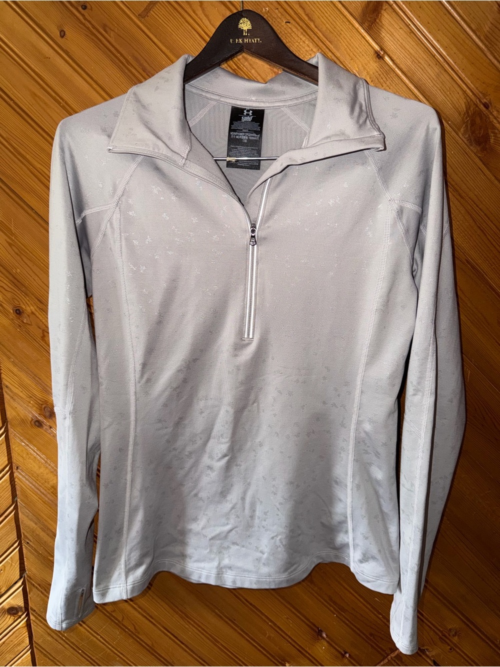 Under Armour woman’s  Light Gray Half-Zip Performance Sweater